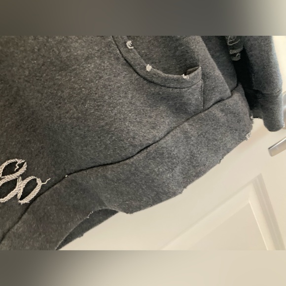 Chelsea DeBoer - Distressed Pull-Over - Hoodie - Grey - Size: Small - Picture 6 of 10